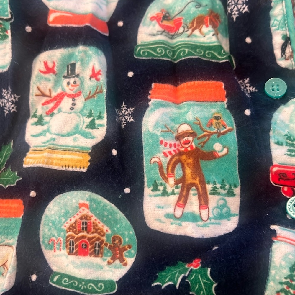 Nik and Nora Snow Globe Pajamas